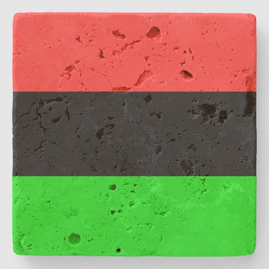 アフリカ系アメリカ国旗 ストーンコースター (正面)