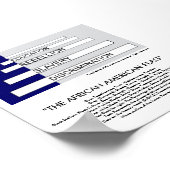 アフリカ系アメリカ国旗 – 詳細 ポスター (角)