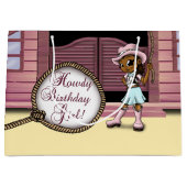 アフリカ系アメリカ女性のカーボーイ ラージペーパーバッグ (正面)