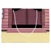 アフリカ系アメリカ女性のカーボーイ ラージペーパーバッグ (裏面)