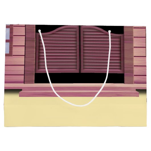 アフリカ系アメリカ女性のカーボーイ ラージペーパーバッグ (裏面)