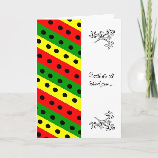 アフリカ系アメリカ悔やみや弔慰 カード (正面)