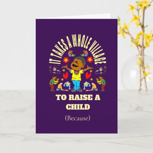 アフリカ系アメリカ新生児 カード (黄色い花)