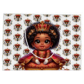 アフリカ系アメリカ王室のプリンセスエレガント ラージペーパーバッグ (裏面)