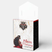 アフリカ系アメリカ王室の人ベビーシャワー赤/黒 フェイバーボックス (オープン)