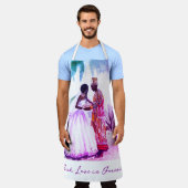 アフリカ系アメリカ結婚人 エプロン (着用した状態)