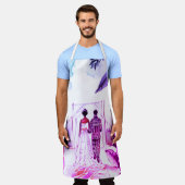 アフリカ系アメリカ結婚人 エプロン (着用した状態)