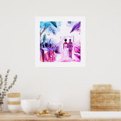 アフリカ系アメリカ結婚人 ポスター (キッチン)