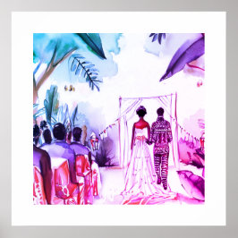 アフリカ系アメリカ結婚人 ポスター