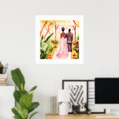 アフリカ系アメリカ結婚人 ポスター (ホームオフィス)