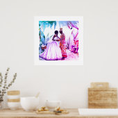 アフリカ系アメリカ結婚人 ポスター (キッチン)