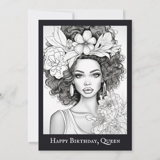 アフリカ系アメリカ美しい | 独自のポストカードに色を付ける (正面)