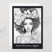 アフリカ系アメリカ美しい | 独自のポストカードに色を付ける (正面/裏面)