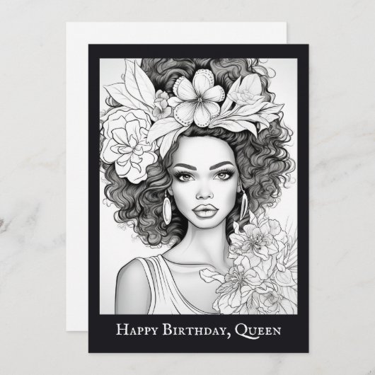 アフリカ系アメリカ美しい | 独自のポストカードに色を付ける (正面/裏面)