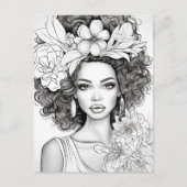 アフリカ系アメリカ美しい | 独自のポストカードに色を付ける ポストカード (正面)