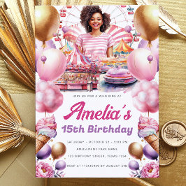 アフリカ系アメリカ誕生日遊園地 招待状