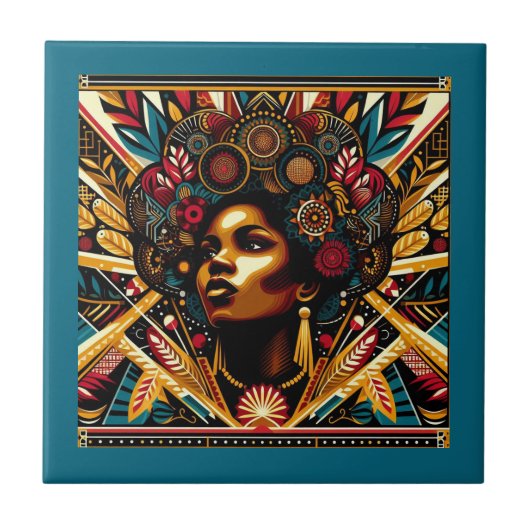 アフリカ系アメリカ鮮やか文化 タイル (正面)