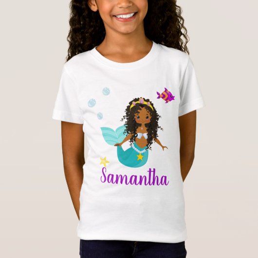 アフリカ系アメリパーソナライズされたカ人かわいい Tシャツ (正面)