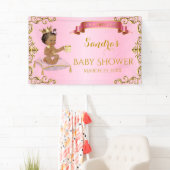 アフリカ系アメリ王室のカプリンセスピンク金ゴールド 横断幕 (インサイチュ)