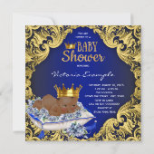 アフリカ系アメリ王室のカ人プリンスベビーシャワー 招待状 (裏面)