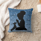 アフリカ系アメリ祈カ人の女の子とダシュント クッション (ブランケット)