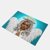 アフリカ系ア祈メリカ人の天使 ドアマット (アングル)