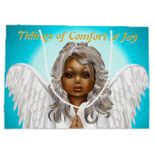 アフリカ系ア祈メリカ人の天使 ラージペーパーバッグ (裏面)