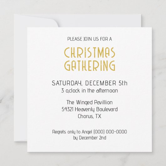 アフリカ系ア祈メリカ人の天使 招待状 (裏面)