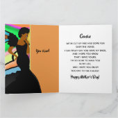 アフリカ系エレガントアメリカ人のいとこおふくろの日 カード (内部)