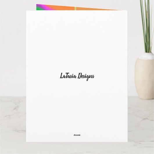 アフリカ系エレガントアメリカ人のいとこおふくろの日 カード (裏面)