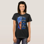 アフリカ系女性 アフロ 我こそは嵐 脊髄小脳変性症 啓発 Tシャツ (正面フル)