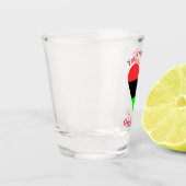 アフリカ系米国国旗のファンキーハート ショットグラス (左)
