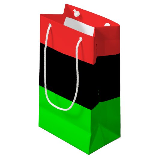 アフリカ系米国国旗 スモールペーパーバッグ (正面アングル)