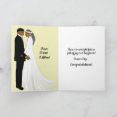 アフリカ系結婚アメリカ人おめでとうカード カード (内部)