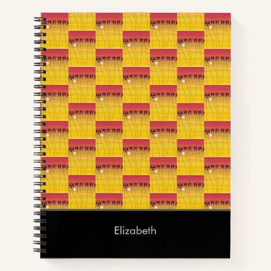 アフリカ素晴らしアート、熱帯夏の雰囲気 ノートブック (正面)