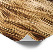 アフリカ素晴らしオス獅子デジタル油絵 ポスター (角)