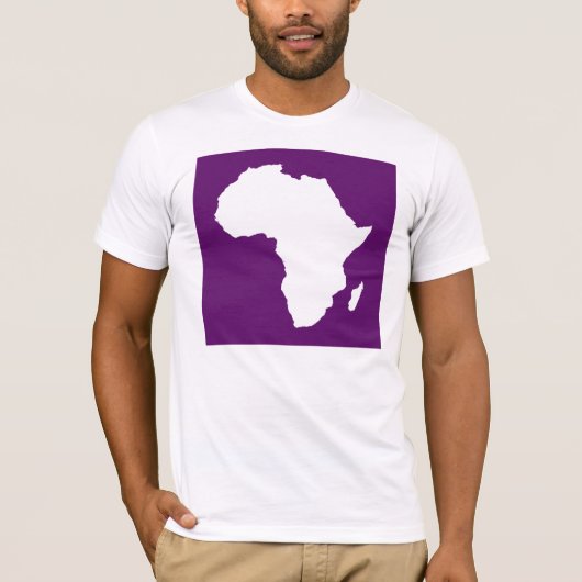 アフリカ紫の大胆なアフリカ Tシャツ (正面)