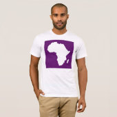アフリカ紫の大胆なアフリカ Tシャツ (正面フル)