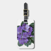 アフリカ紫の紫色の庭園花 ラゲッジタグ (正面縦)