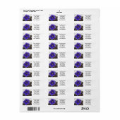 アフリカ紫の花 ラベル (フルシート)