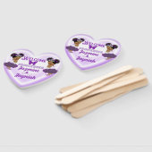 アフリカ紫王室のプリンセスツインベビーシャワー ハンドファン (組立なし)