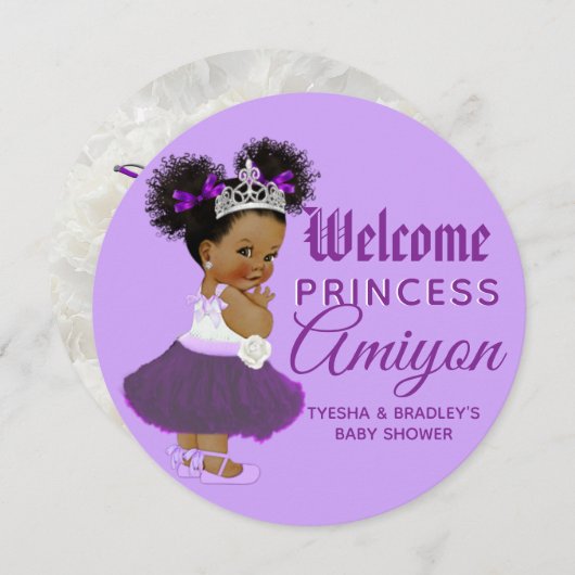 アフリカ紫王室のプリンセス充電器インサート シーズンカード (正面/裏面)