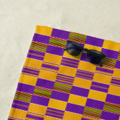 アフリカ紫王室の金ゴールドケンテクロスビーチタオル ビーチタオル (インサイチュ)