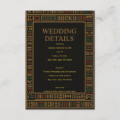 アフリカ結婚のケンテ詳細カード エンクロージャーカード (正面)