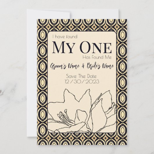 アフリカ結婚の セーブザデート (正面)