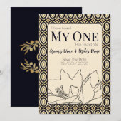 アフリカ結婚の セーブザデート (正面/裏面)