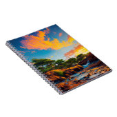 アフリカ絵を描の夕日 ノートブック (右側)