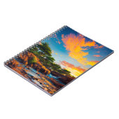 アフリカ絵を描の夕日 ノートブック (左側)