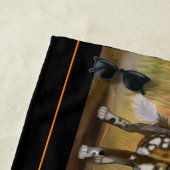 アフリカ絵を描の子犬 ビーチタオル (インサイチュ)