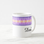 アフリカ縁ど金ゴールド紫のパーソナライズされたマグカップ コーヒーマグカップ (正面右)